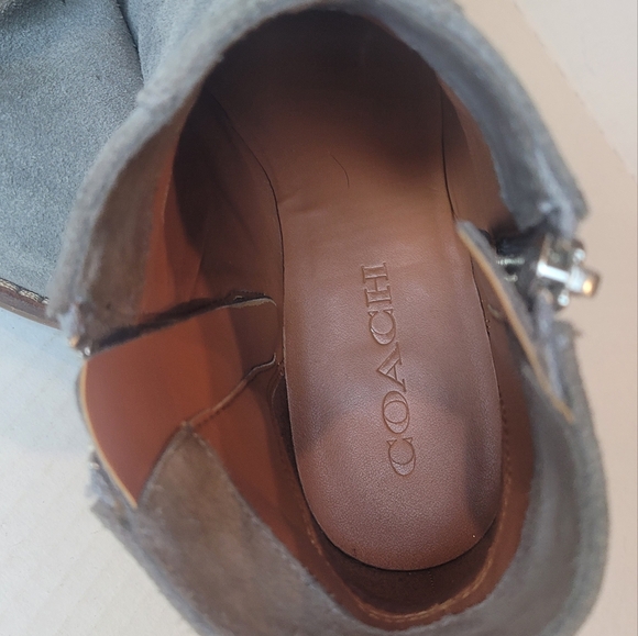 COACH DANI Ankle Gray Suede Boots. Size 7.5 - Picture 8 of 12